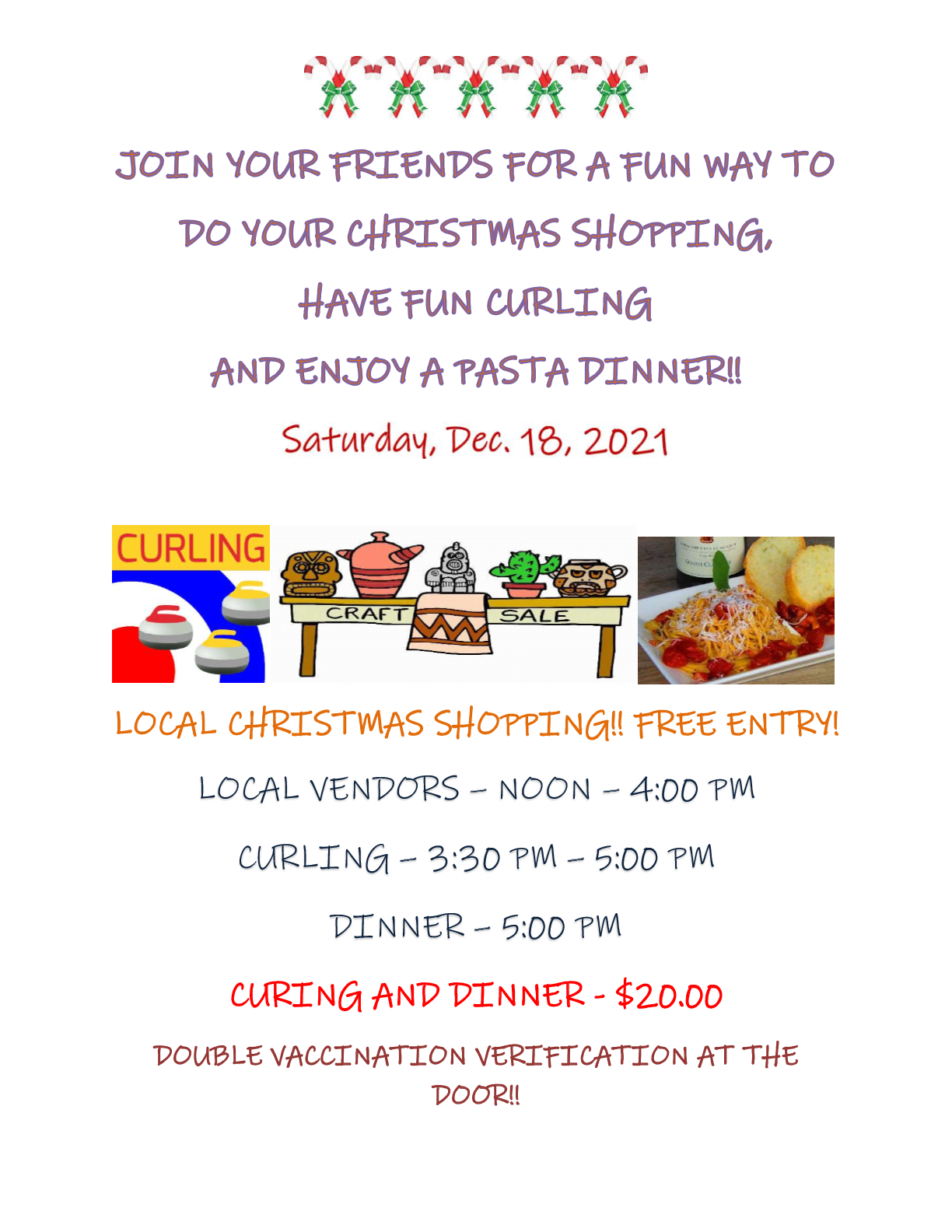 Christmas Craft Sale And Curling